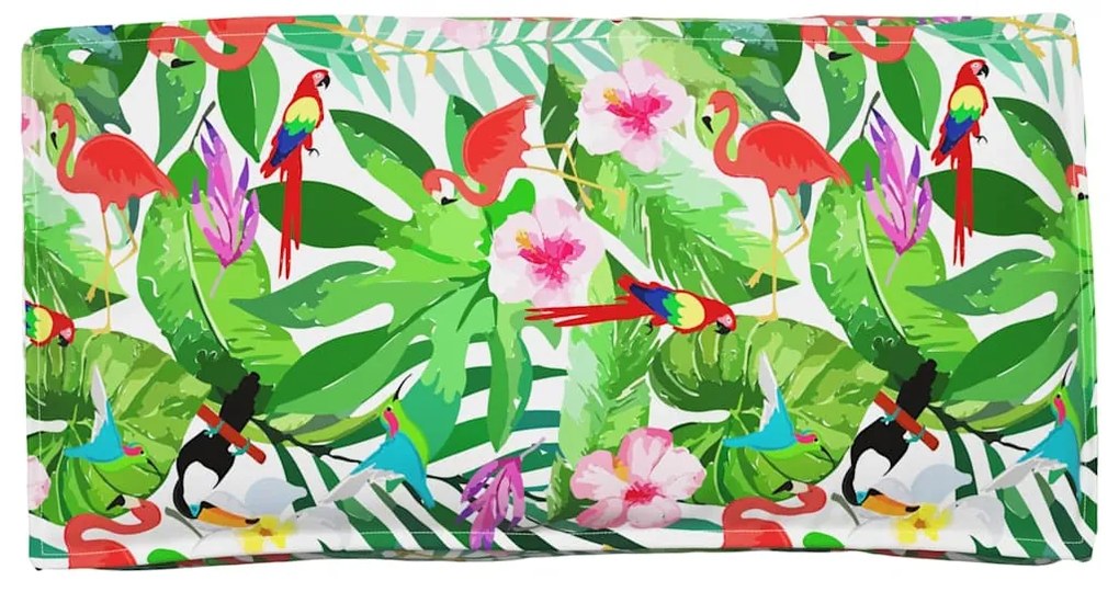 Almofada Pallet Para Assento/Costa Jungle Tropical 120x60x12 cm em Tec