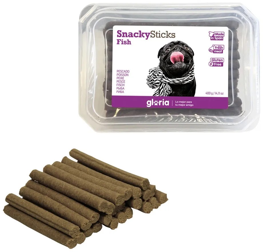 Snack para Cães Gloria Snackys Sticks Peixe Barritas (350 G)