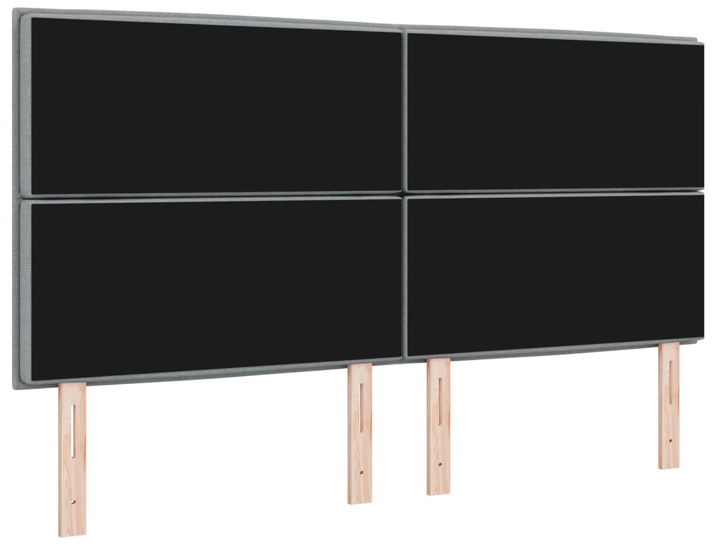 Cabeceira Design Linhas Cinzento Claro 180 cm Tecido
