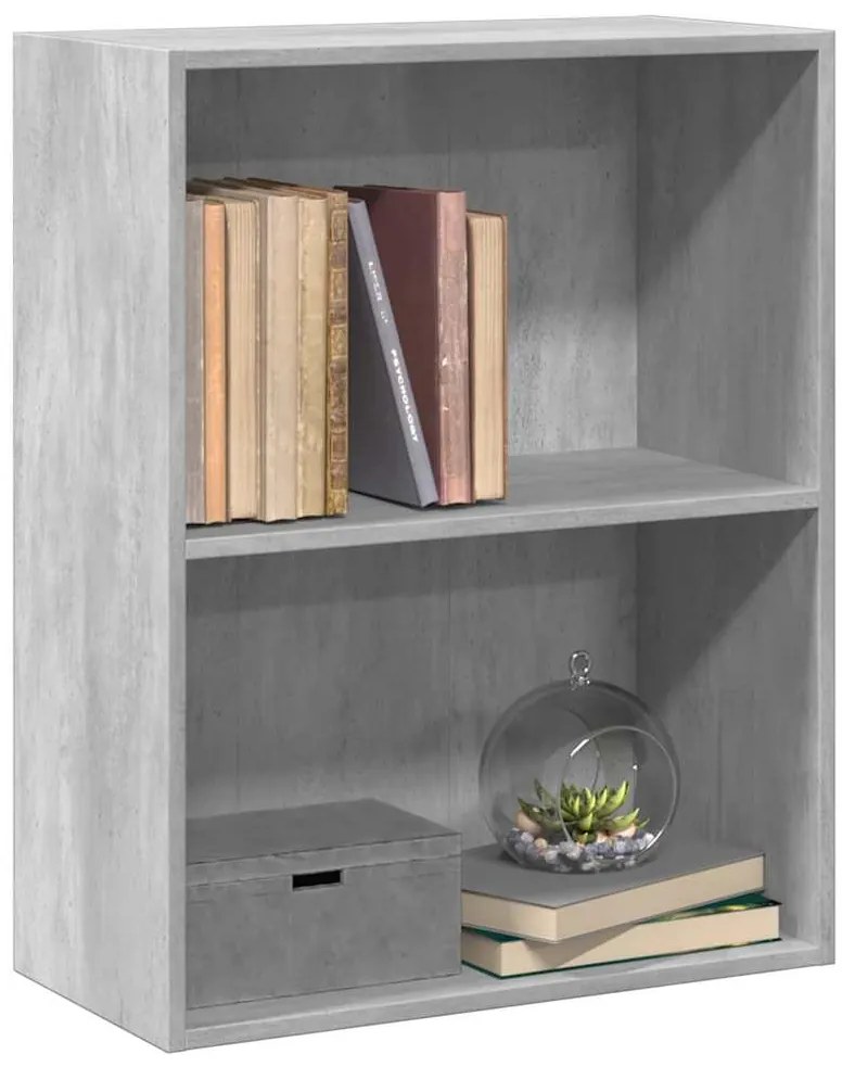 Estante c\ 2 prateleiras 60x30x76,5cm contrap. cinzento cimento
