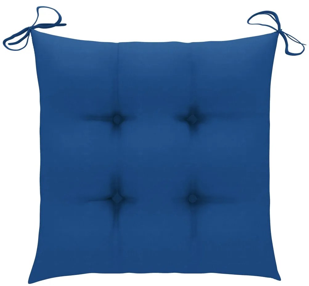 Cadeiras de jantar p/ jardim 3 pcs c/ almofadões acácia maciça