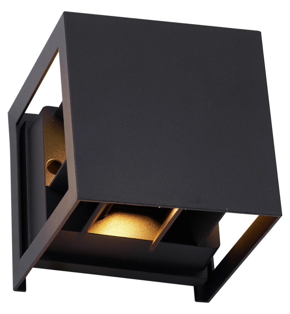 Candeeiro de Parede Moderno Preto Incl. LED IP44 - Edwin Quadro Moderno