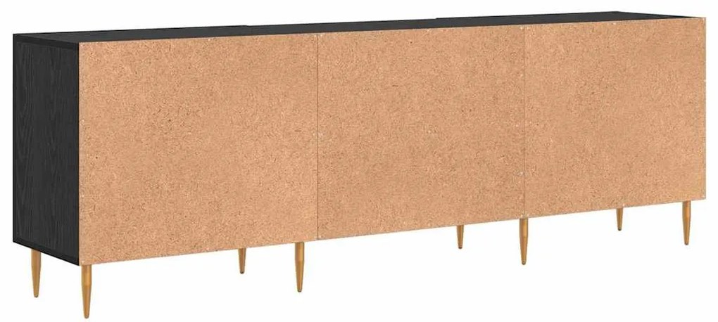 Gabinete para TV com prateleira Carvalho preto 150 x 30 x 50 cm