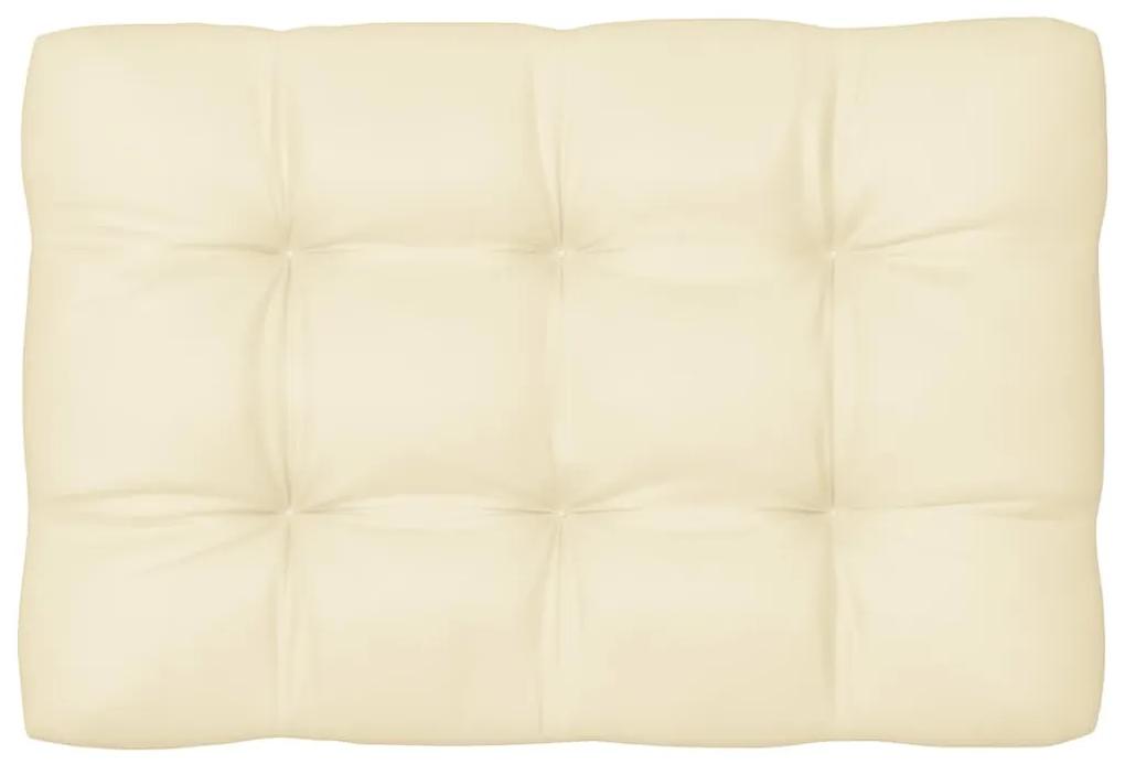 Almofadões para sofás de paletes 7 pcs cor creme