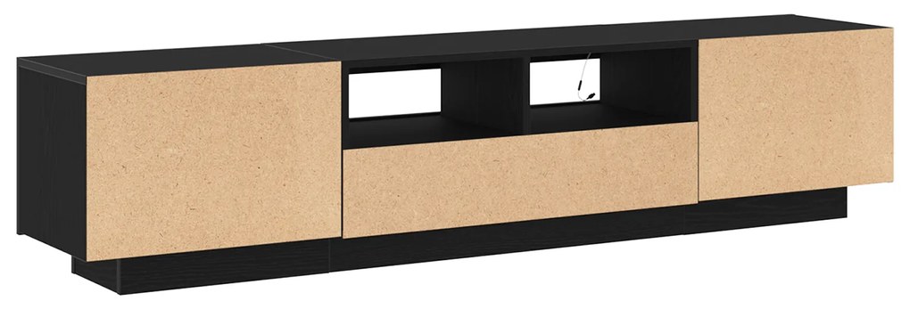 Aparador de TV vidaXL com Luzes LED em Madeira de Carvalho 180x35x40 c