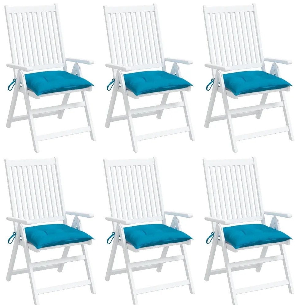 Almofadões p/ móveis de paletes 6 pcs tecido oxford azul-claro