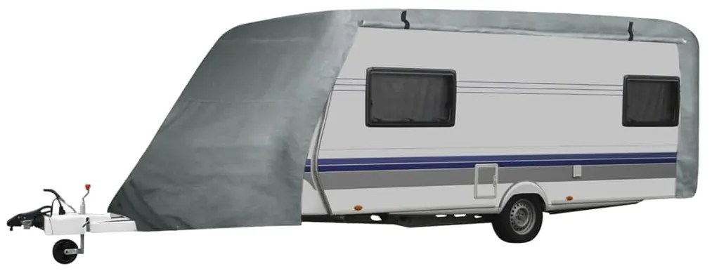 210094 vidaXL Cobertura caravana cinzento M