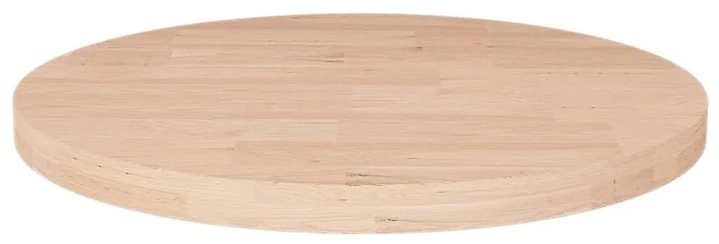 Tampo de mesa redondo Ø40x2,5 cm carvalho maciço não tratado
