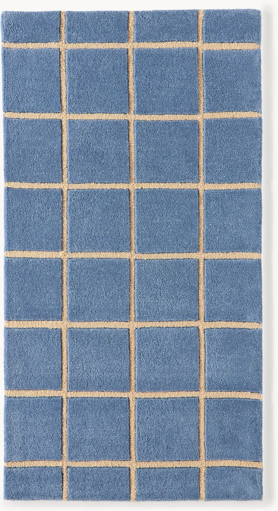 Tapete de lã artesanal com relevo Kallie