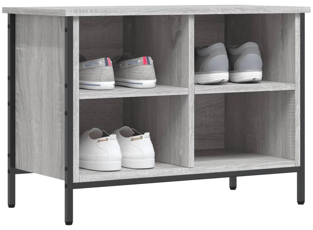 Sapateira 69x35x50 cm derivados de madeira cinzento sonoma