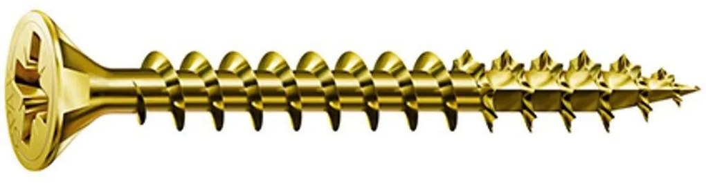 Caixa de parafusos SPAX Yellox Madeira Cabeça plana 100 Peças (3 x 16 mm)