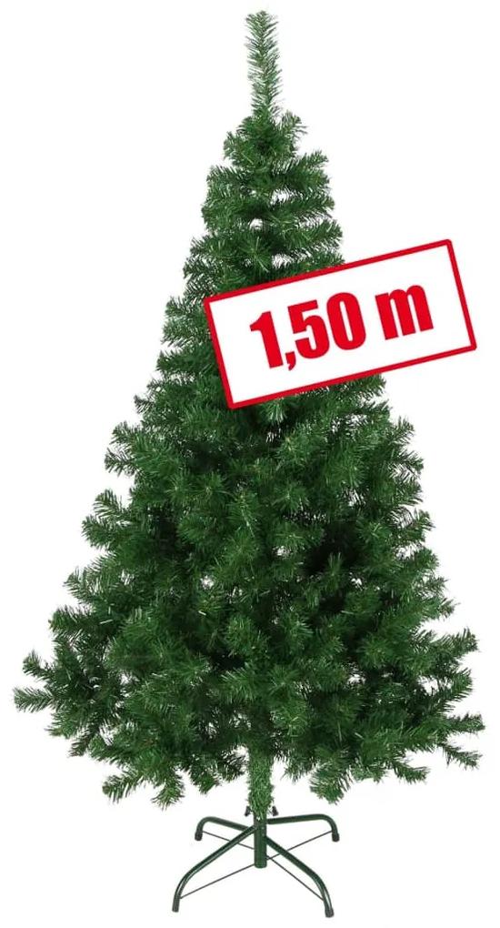 HI Árvore de natal com suporte de metal 150 cm verde