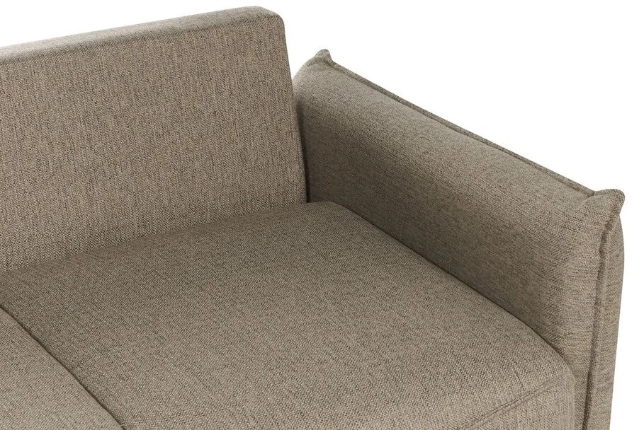 Sofá-cama 3 lugares com arrumação em tecido castanho KRAMA Beliani