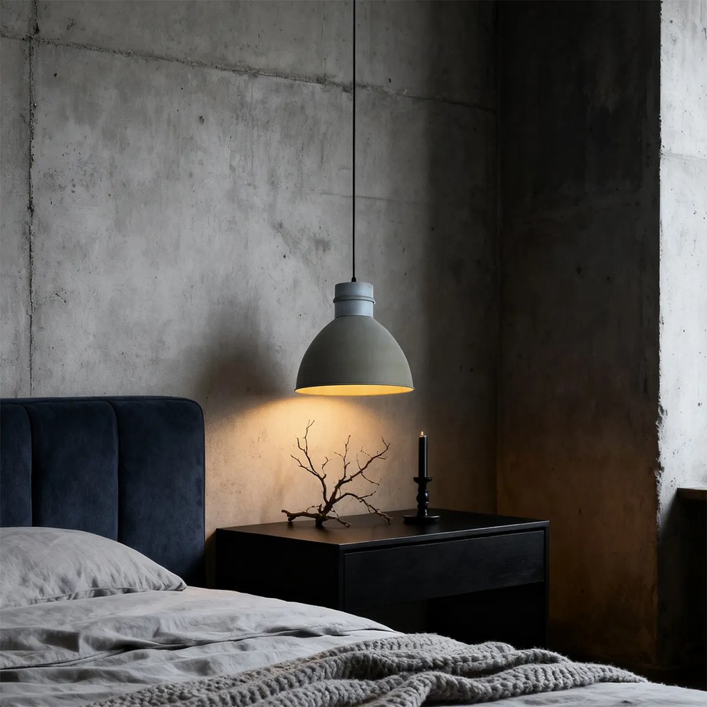 Candeeiro suspenso estilo rústico cinzento - Dory