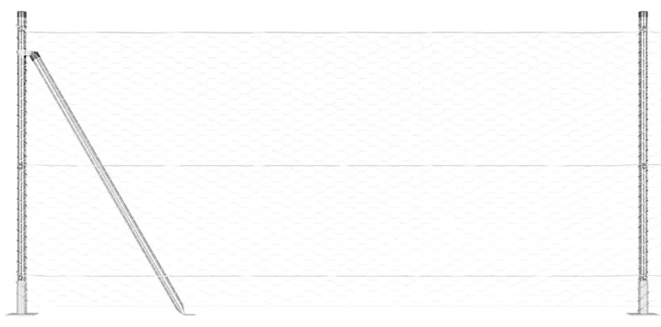 Cerca Hexagonal vidaXL 1x10 m Aço Galvanizado