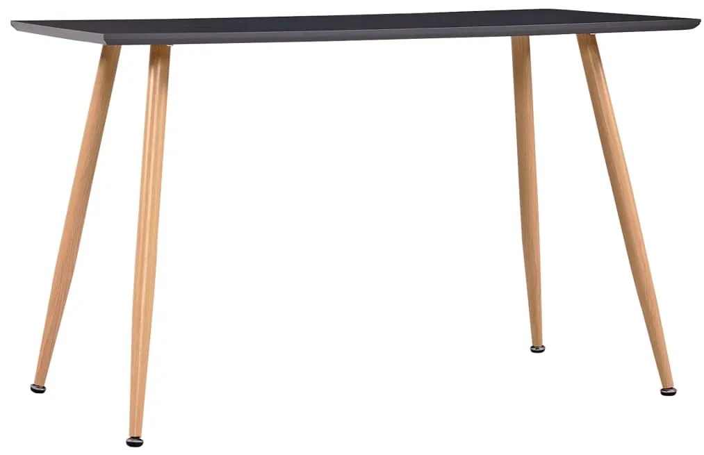 vidaXL Mesa de jantar 120x60x74 cm MDF cor cinzento e carvalho
