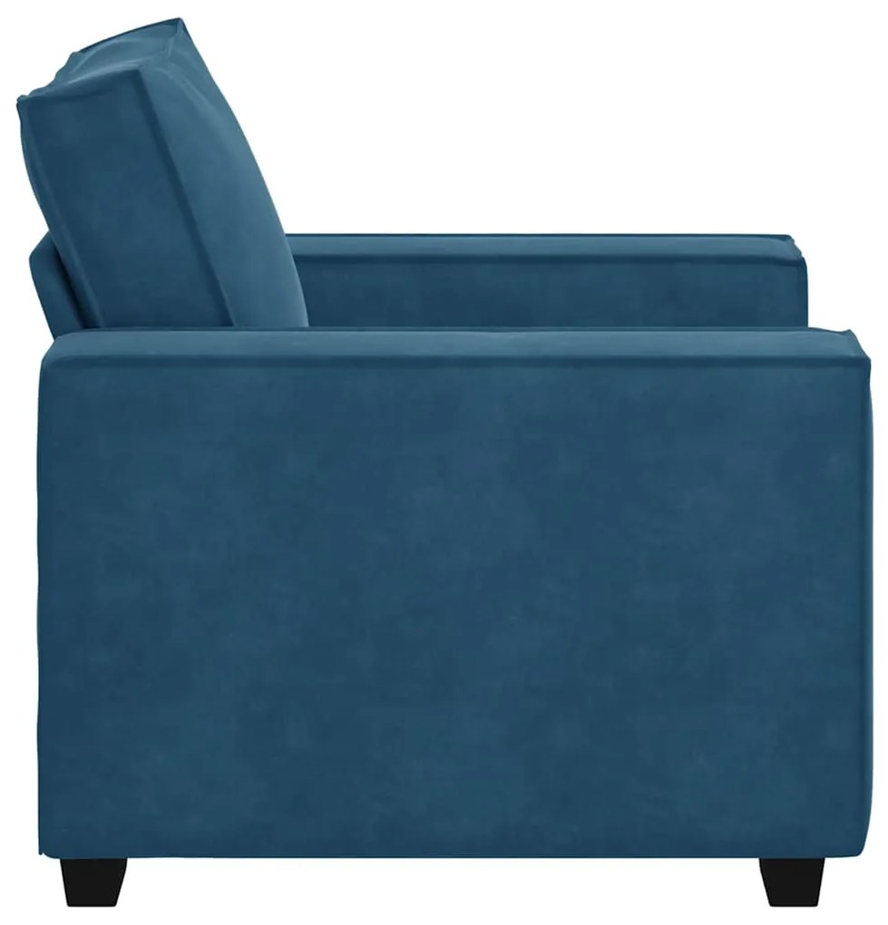 Poltrona 60 cm veludo azul