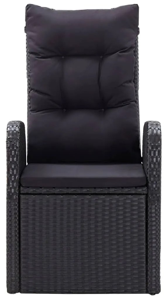 5 pcs conjunto de jantar de jardim preto