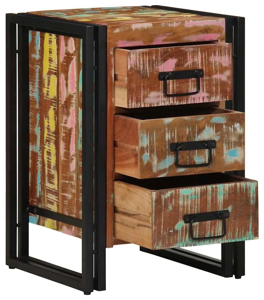 vidaXL Armário de Cabeceira 40 x 40 x 59 cm Madeira Reforçada Sólida