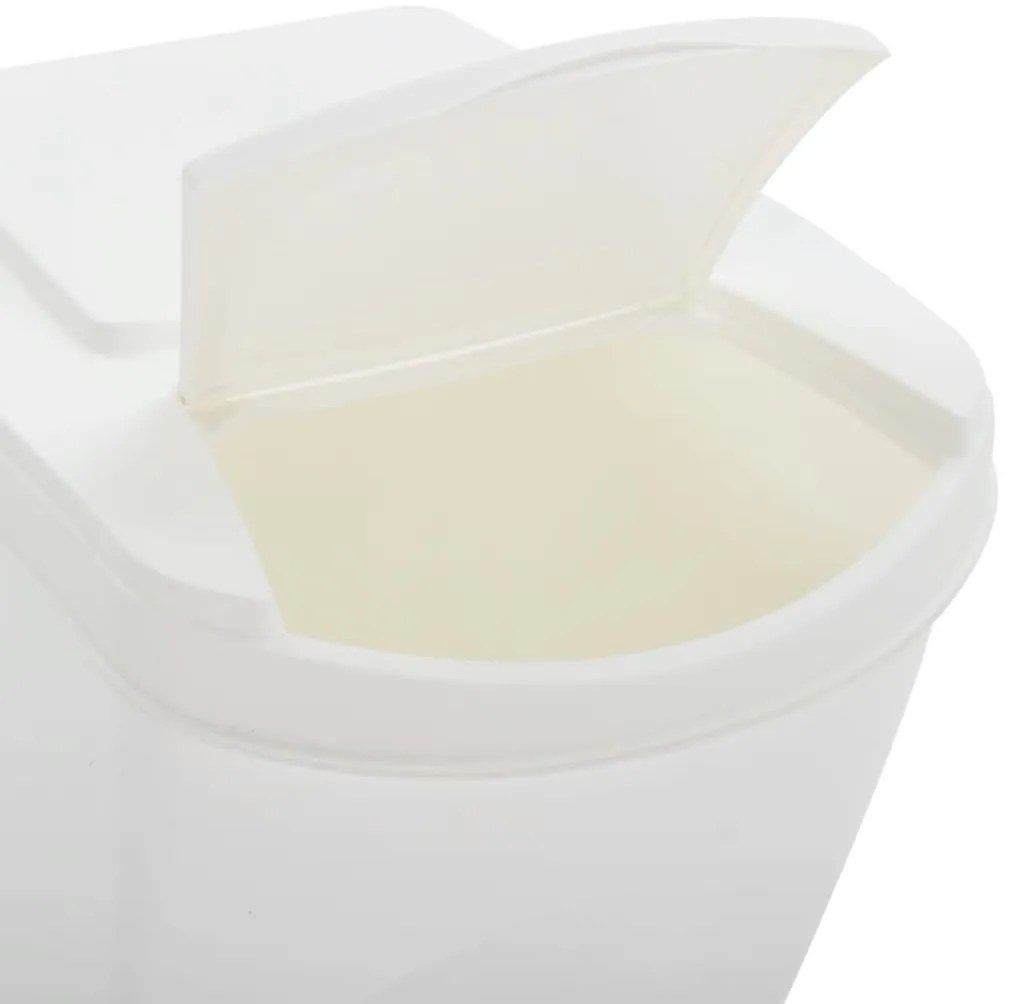 Caixotes do lixo empilháveis 4 pcs 100 L polipropileno branco