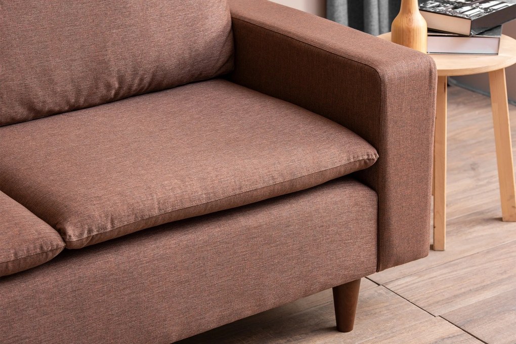 Sofá de Canto Lungo – Castanho Claro – 255 cm