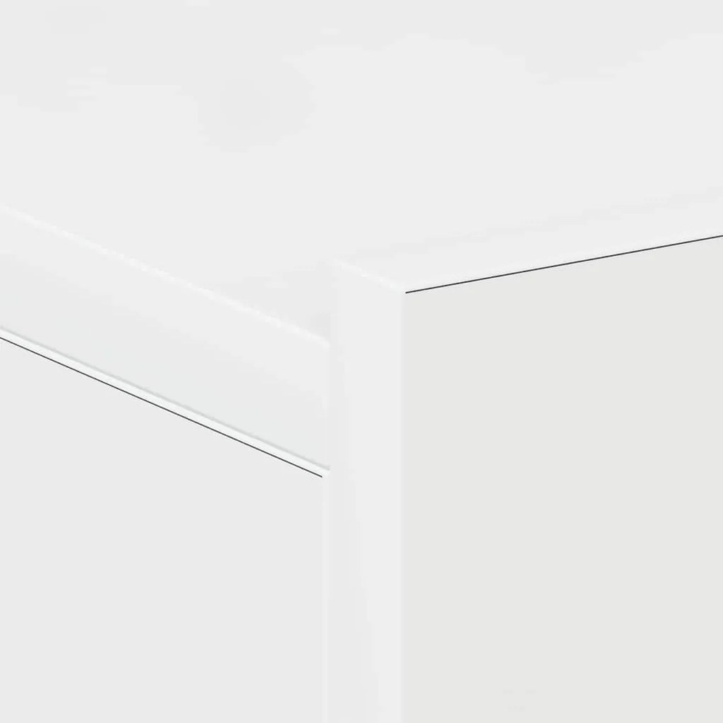 Mesas de cabeceira suspensas 2 pcs 40x30x15 cm branco brilhante