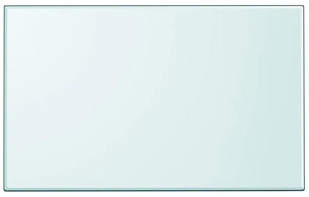 Tampo de mesa em vidro temperado, retangular, 1000x620 mm