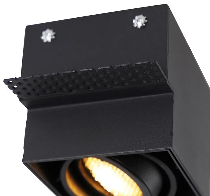 Foco embutido preto inclinável e rotativo sem moldura - Oneon Honey