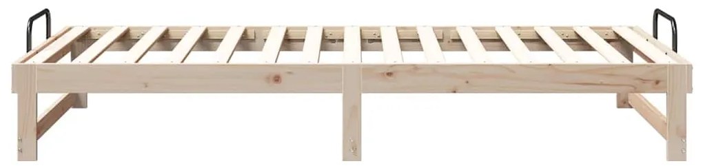Estrutura de Cama com Alças Castanho 100 x 200 cm