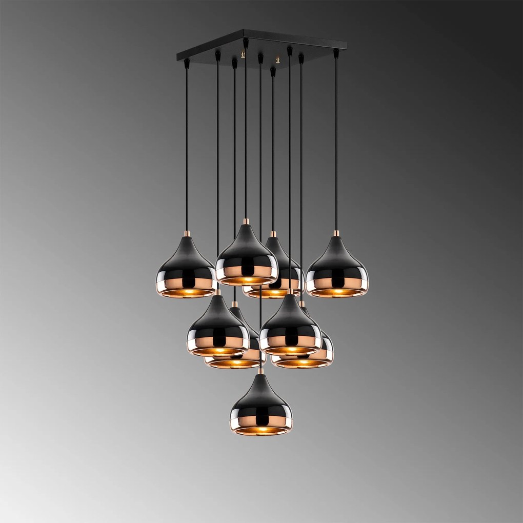 Chandelier Yildo – Preto – 63 x 63 cm