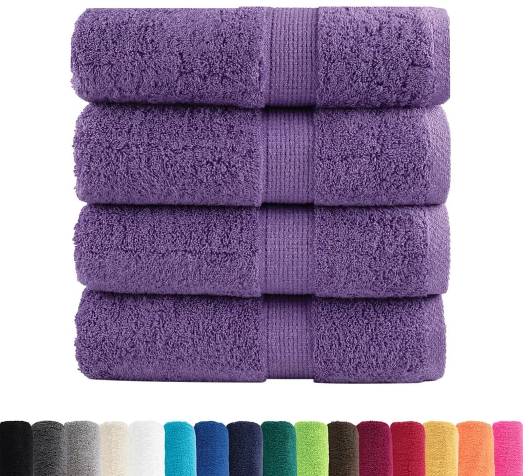 Toalhas de mãos premium SOLUND 4 pcs 30x30 cm 600 g/m2 roxo