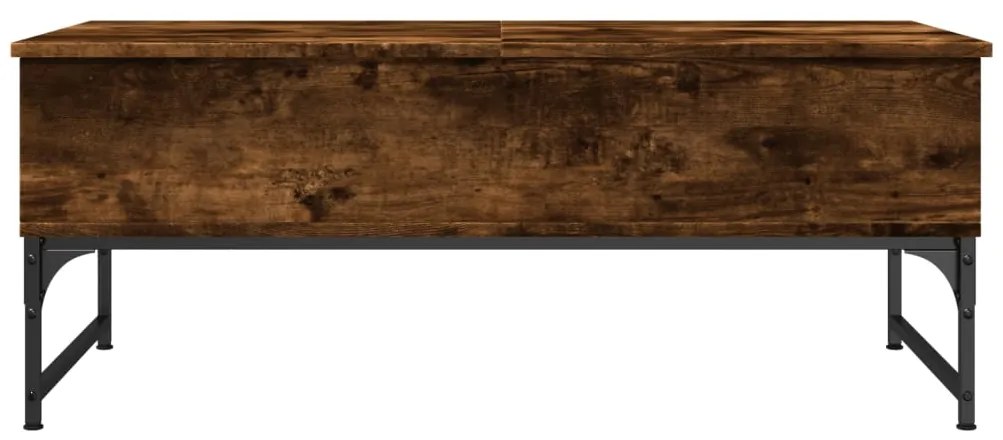 Mesa de centro 100x50x40cm deriv. madeira/metal carvalho fumado