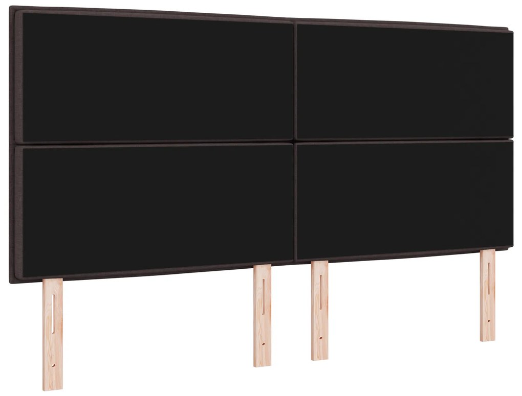 Cabeceira Design Linhas Castanho Escuro 180 cm Tecido