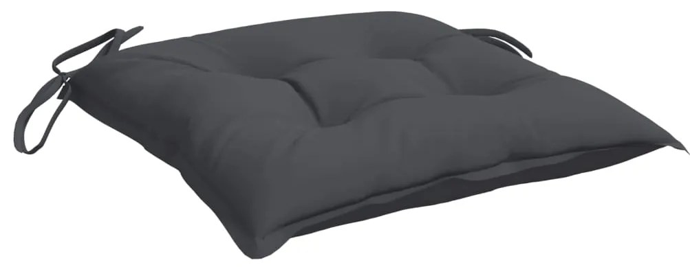 Almofadões de cadeira 4 pcs 50x50x7 cm tecido oxford antracite
