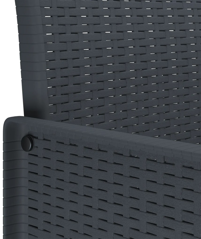 Conjunto de Jantar para Jardim vidaXL com 15 Peças e Almofadas Antraci