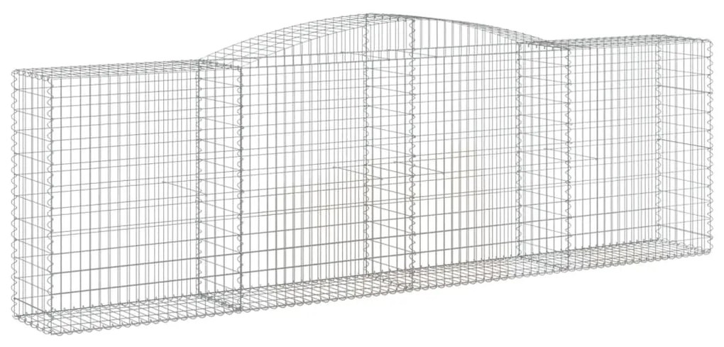 Cestos gabião arqueados 7pcs 400x50x120/140cm ferro galvanizado