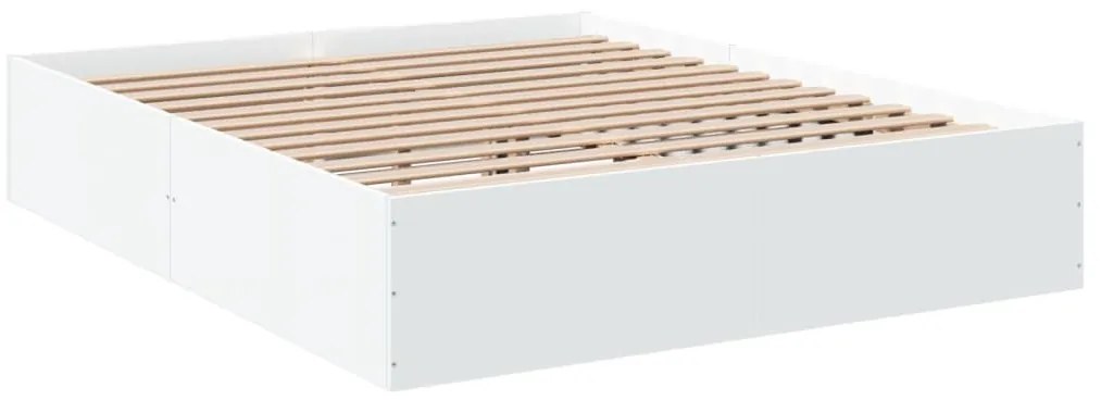 Estrutura de cama 150x200 cm derivados de madeira branco
