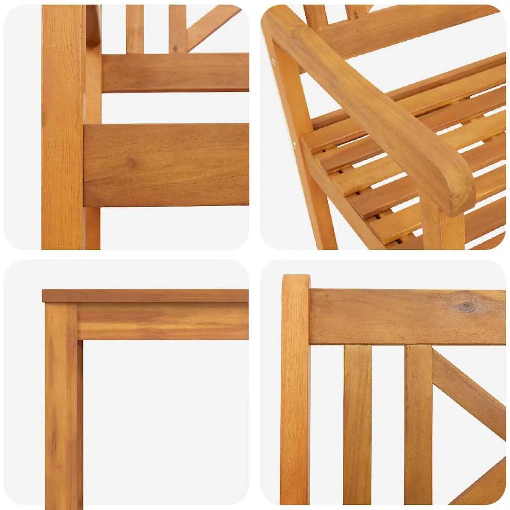 Conjunto de Jantar para o Jardim 5 Peças em Madeira de Acácia