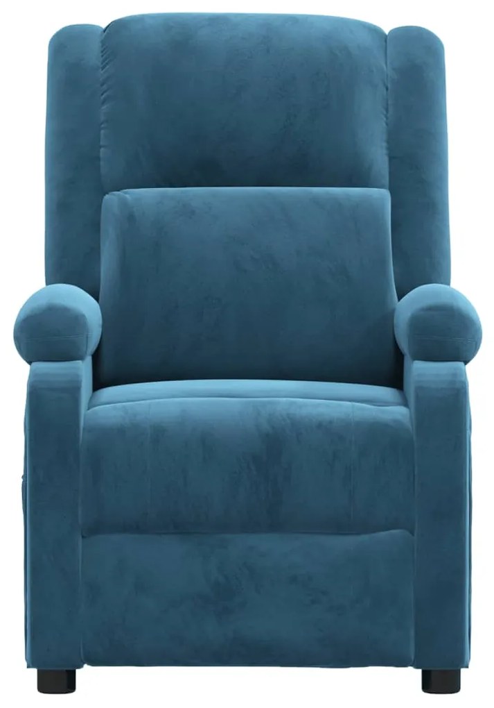 Poltrona de massagens veludo azul