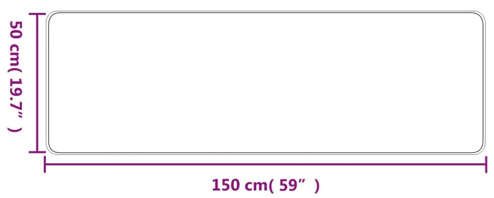 Tapete/passadeira 50x150 cm aspeto sisal antracite