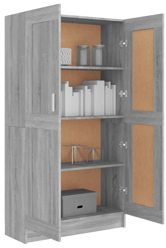 Estante 82,5x30,5x150 cm derivados de madeira cinzento sonoma