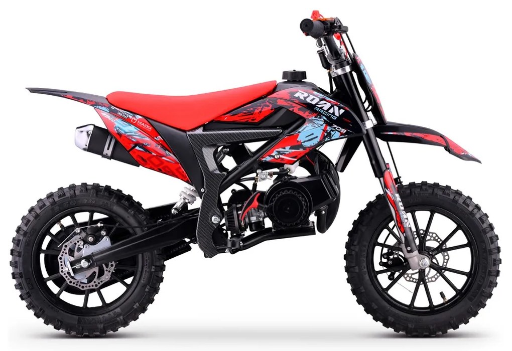 MINI MOTO PARA CRIANÇAS MiniCross Roan 709 gasolina 49cc 4.5CV Vermelha