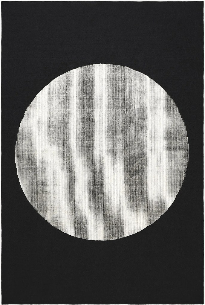 Tapete de lã artesanal de pelo curto Disc