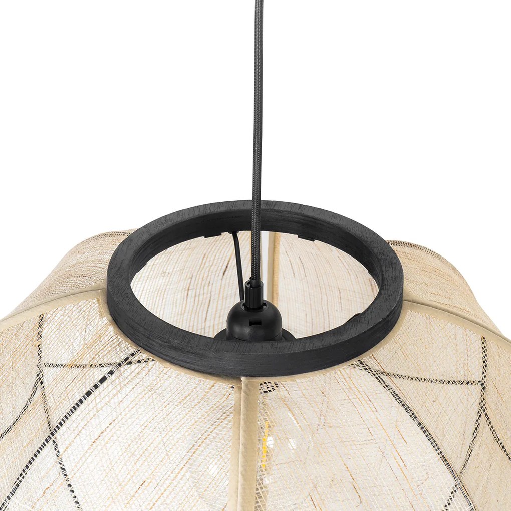 LED Candeeiro suspenso inteligente castanho 48 cm Incl. Wifi G95 - Rob Oriental