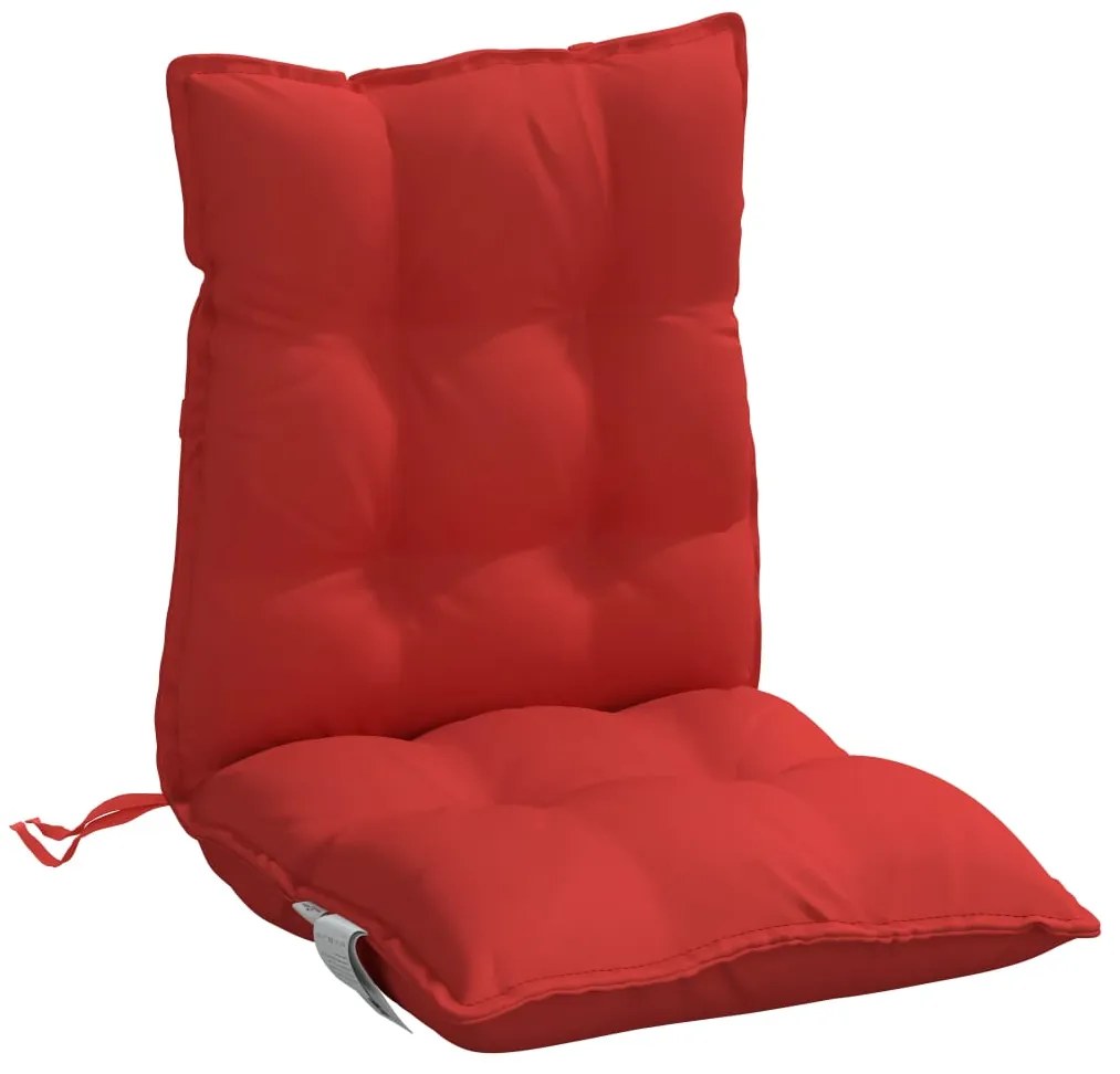 Almofadões cadeira encosto baixo 6 pcs tecido oxford vermelho