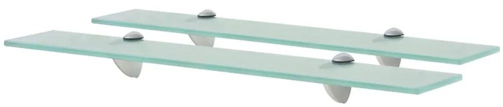 Prateleiras flutuantes 2 pcs vidro 60x10 cm 8 mm