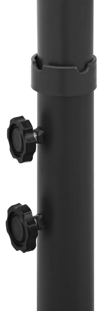 Guarda-sol de jardim duplo com poste de aço 600 cm antracite
