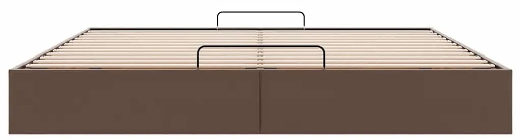 Estrutura de cama otomana sem colchão 180x200 cm castanho