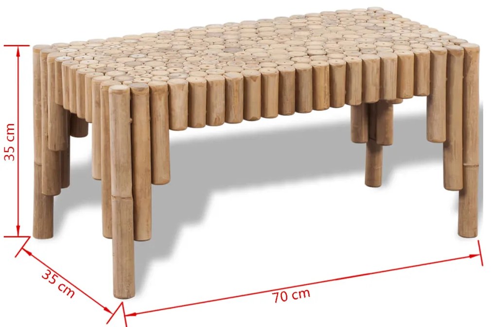 Mesa de centro em bambu