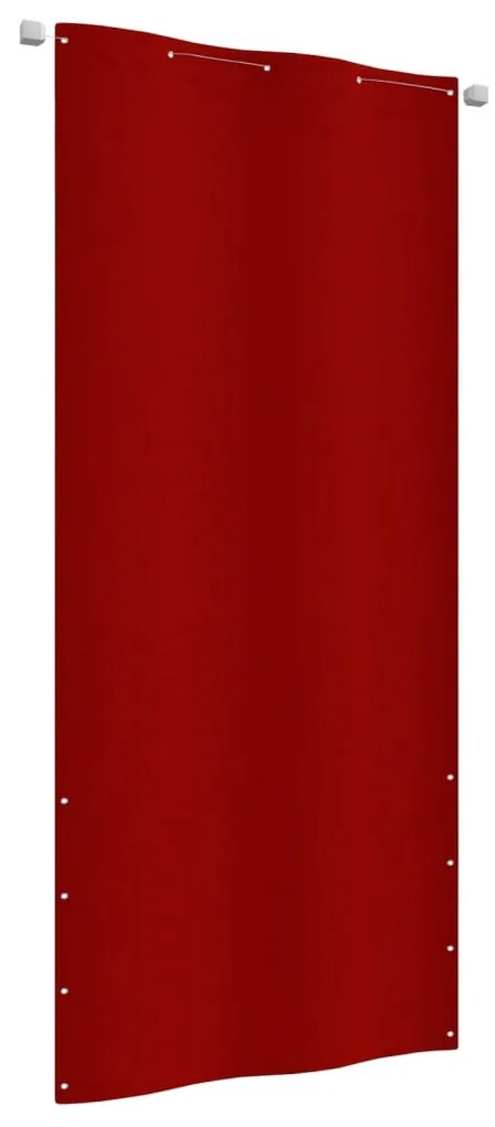 vidaXL Tela de varanda 100x240 cm tecido oxford vermelho